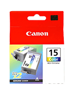 Canon BCI-15 Colour 2 Pack Ink Cartridges (Genuine)