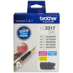BRLC3317VP-240x240 Brother LC-3317 C/M/Y 3 Pack Colour Ink Cartridges (Genuine) BRLC3317VP-240x240 Brother LC-3317 C/M/Y 3 Pack Colour Ink Cartridges (Genuine)