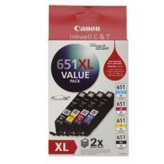 Canon 651XL B,C,M,Y Value Pack Ink Cartridges (Genuine)