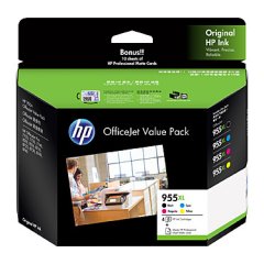 HP 955XL Bk/C/M/Y HI955XLVP Ink Cartridges Value Pack (Genuine)
