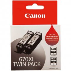 Canon PGI670XLBK Twin Pack