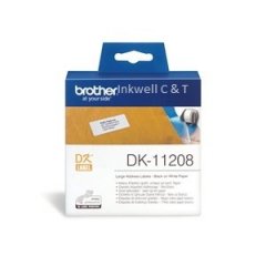 DK11208 Brother Labels White Label 38mm x 90mm 400 per roll