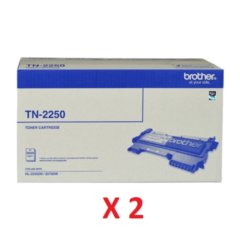 Brother TN-2250 Black Toners X 2